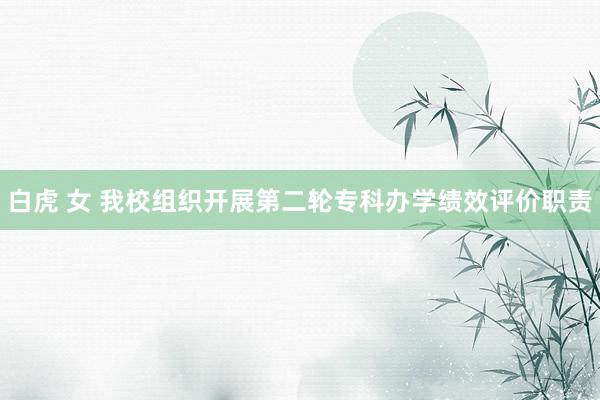 白虎 女 我校组织开展第二轮专科办学绩效评价职责