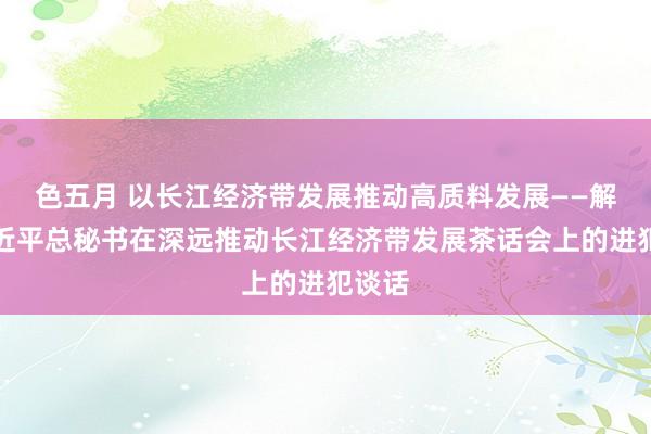 色五月 以长江经济带发展推动高质料发展——解读习近平总秘书在深远推动长江经济带发展茶话会上的进犯谈话